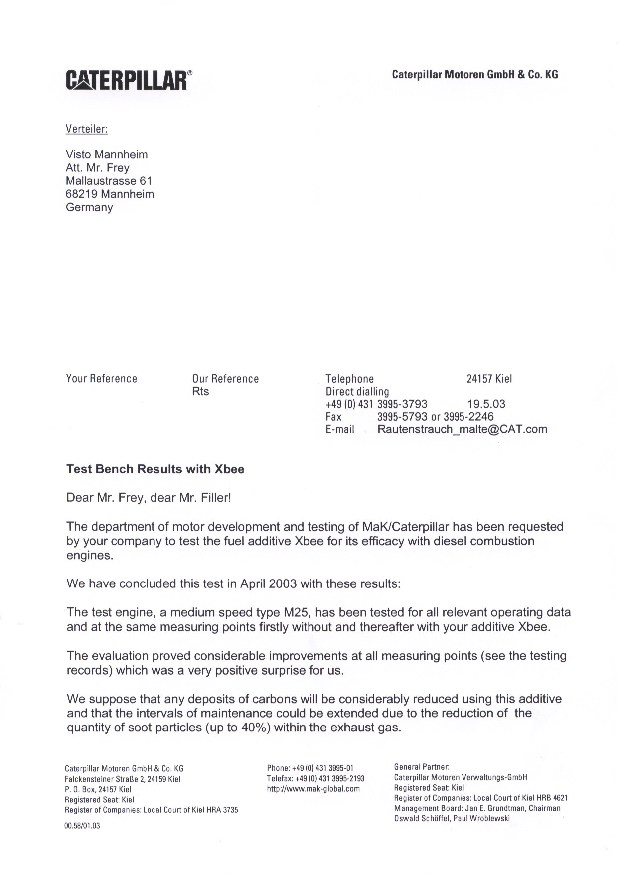 Rendimiento motor diesel Carta de MaK / Caterpillar